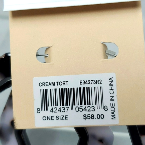 Rebecca minkoff hexagon resin hoop earrings - Picture 2 of 2